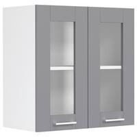 Küchenoberschrank Colura - Anthrazit/Weiß, Trend, Glas/Holzwerkstoff (80/60/31cm) - MID.YOU