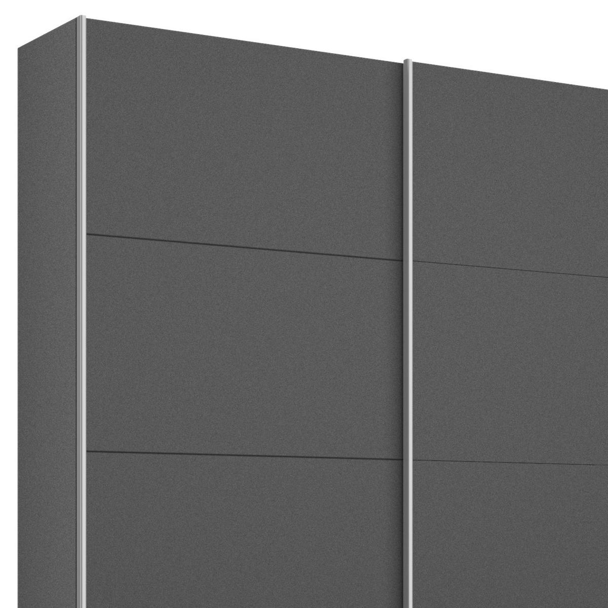 Schwebetürenschrank 271cm Belluno, Grau Metallic Dekor - Grau, MODERN, Holzwerkstoff (271/230/62cm) - Rauch Möbel