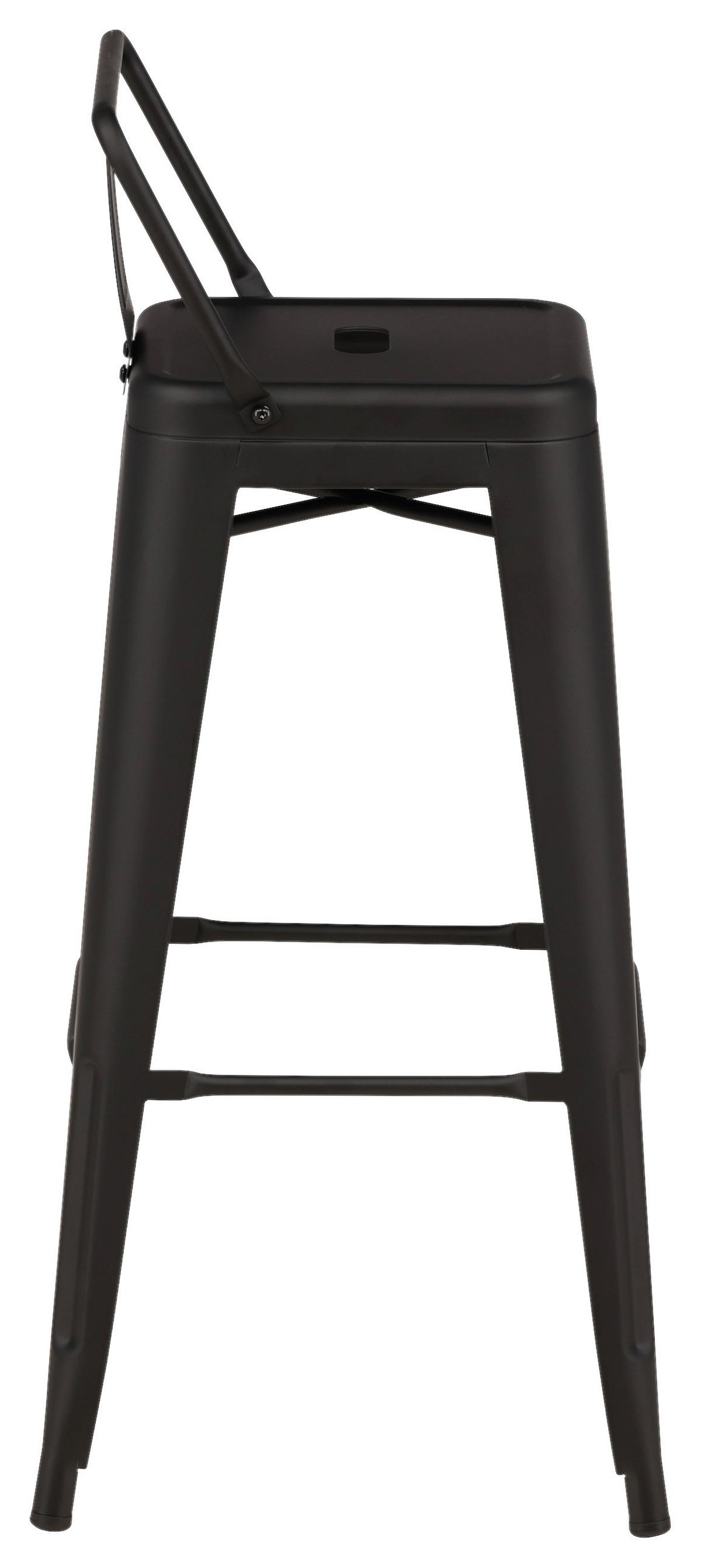 Barhocker-set Tempe - Schwarz, Design, Metall (43/94/43cm) - Livetastic