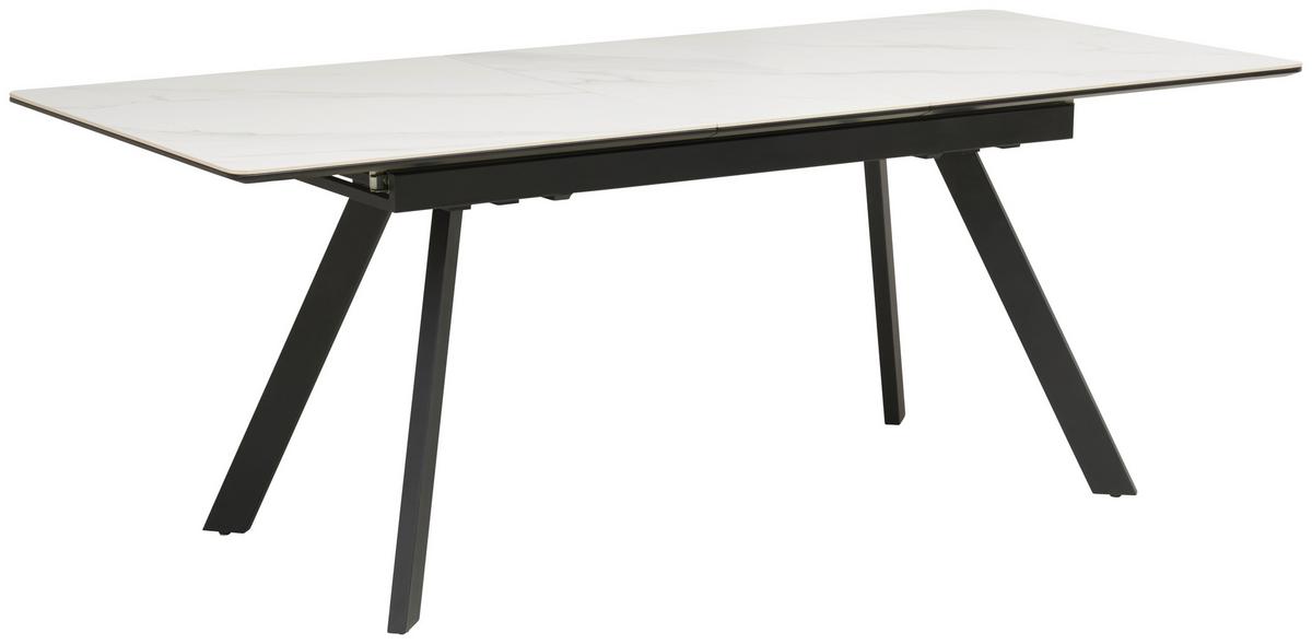 Esstisch Tea - Schwarz/Weiß, LIFESTYLE, Keramik/Holzwerkstoff (160-200/76/90cm) - MID.YOU