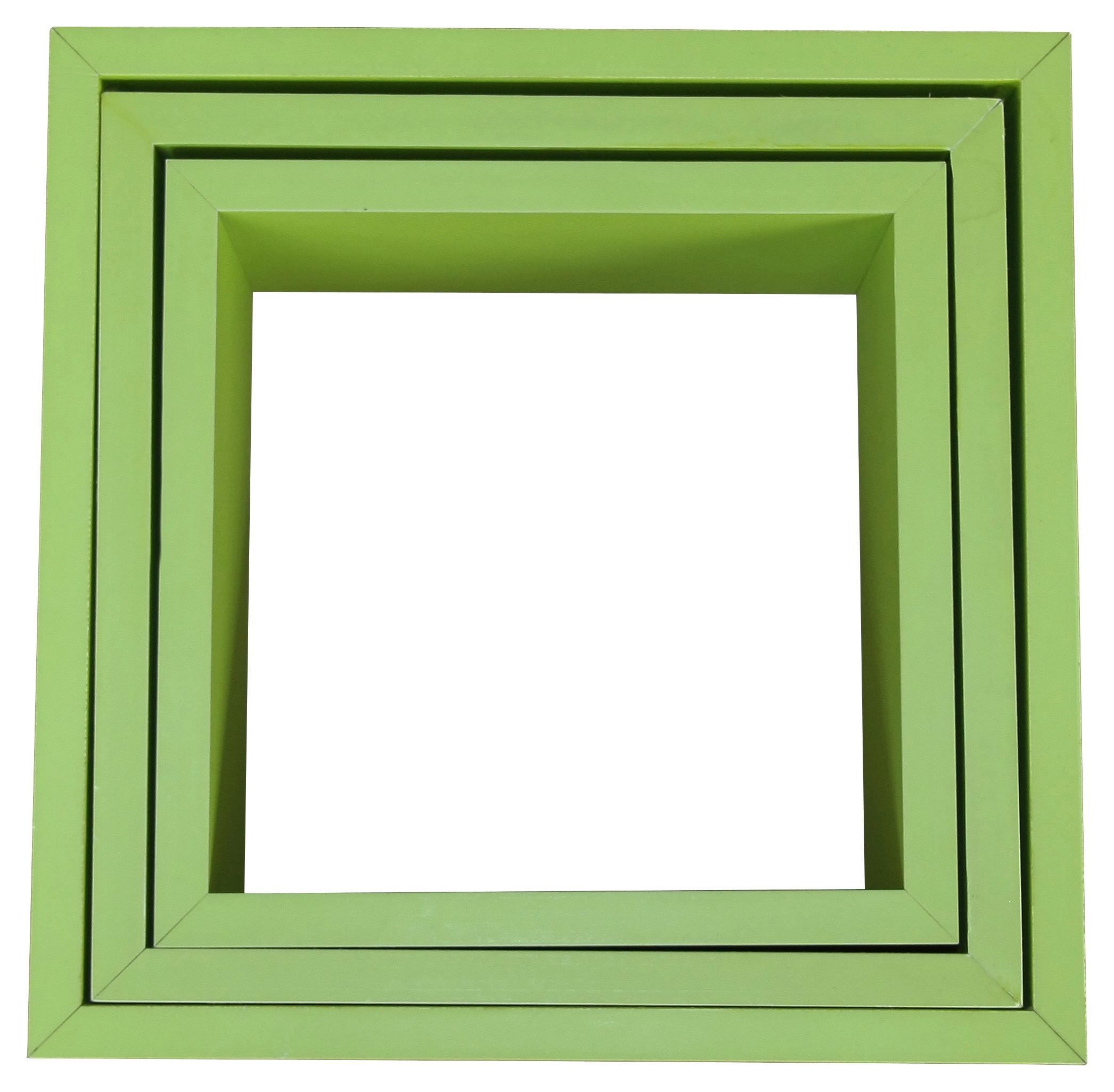 Wandregal Green Hornet B: 30/27/24 cm 3--Teilig. Grün - Basics (30/27/24/30/27/24/11,5cm) - P & B