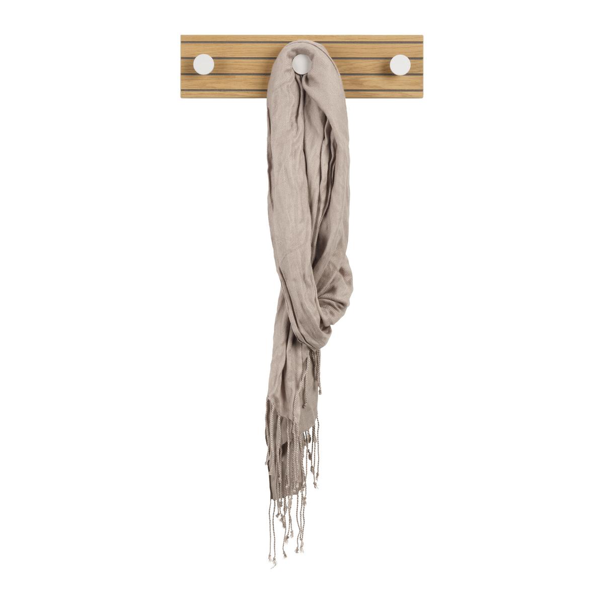 Nástenný vešiak Polar 3, š: 35cm - kašmírová/farba duba, Modern, kov/kompozitné drevo (35/9/4cm) - Mömax