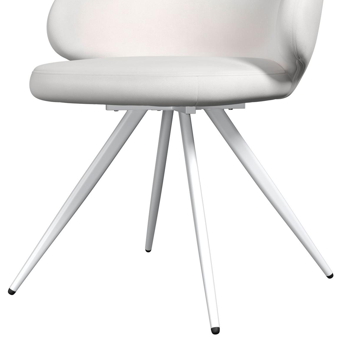 Židle s područkami Adele, krémová - bílá/krémová, Moderní, kov/textil (62/52/84cm) - Bessagi Home