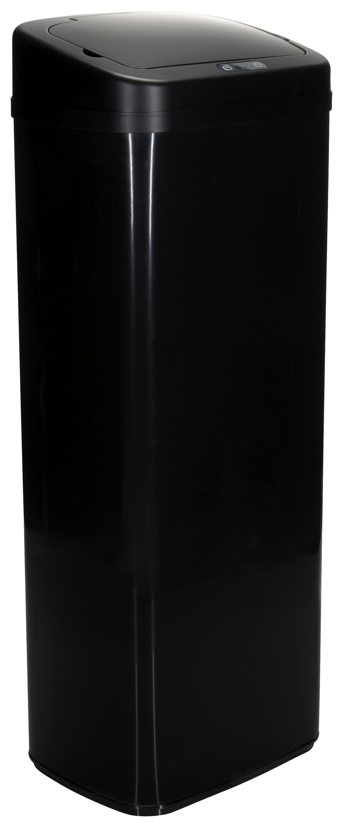 Abfallsammler Clean V Schwarz - Schwarz Hochglanz/Schwarz, MODERN, Kunststoff/Metall (32/84/24cm) - MID.YOU