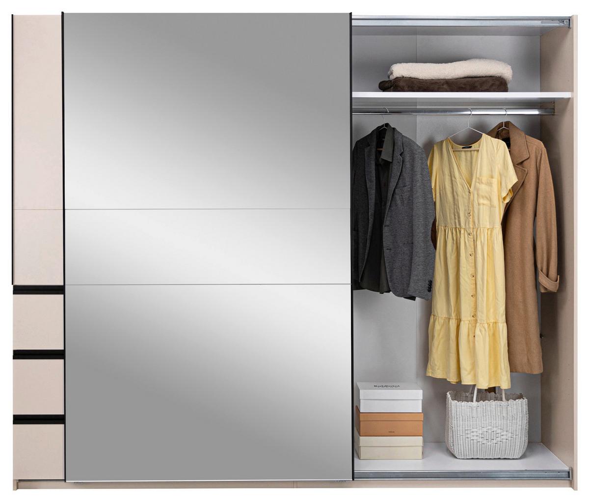 SCHIEBETÜRENSCHRANK Wilma Kaschmir B: 250cm - Kaschmir, MODERN, Holzwerkstoff (250/210/61,5cm) - P & B