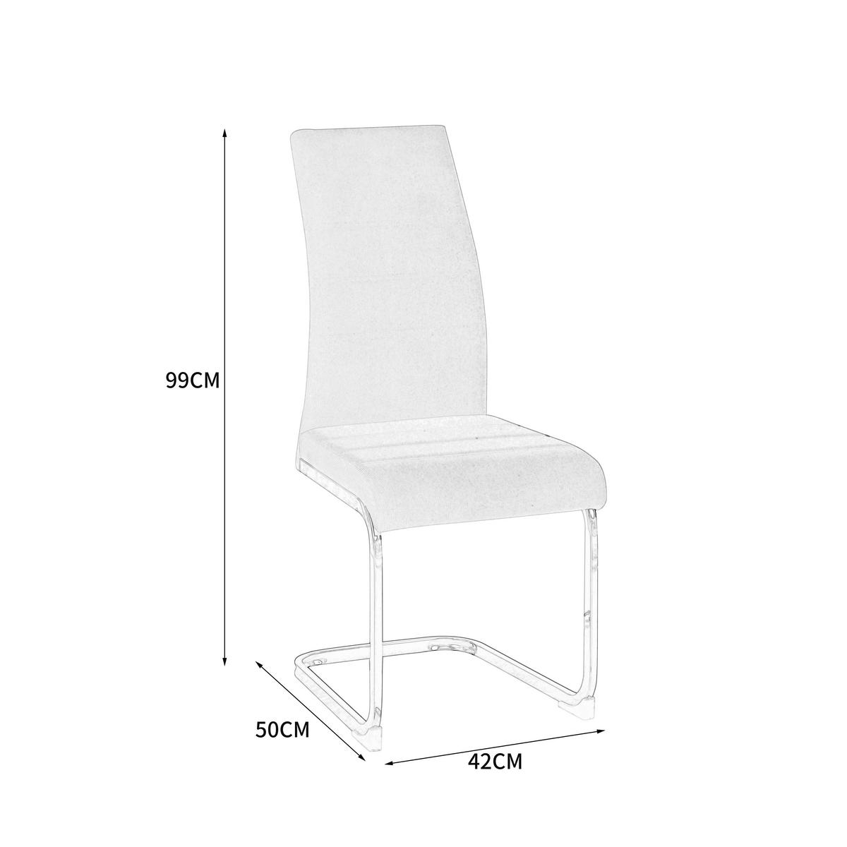Schwingstuhl Donna Grün Gepolstert - Chromfarben/Grün, KONVENTIONELL, Textil/Metall (42/99/56cm)