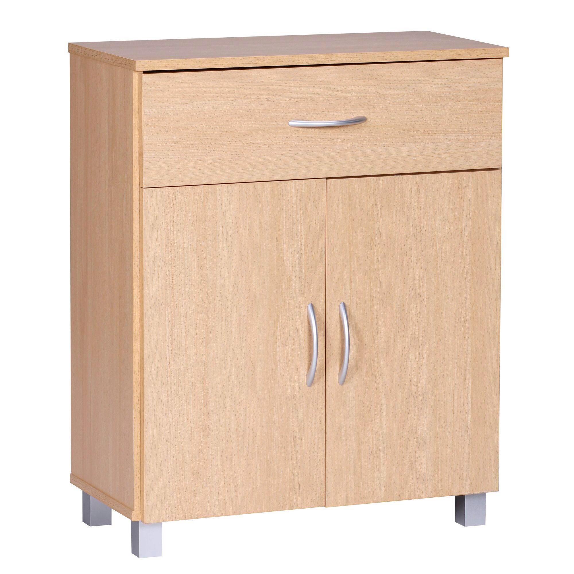 Schuhschrank Buchefarben B: 60cm - Buchefarben/Grau, Design, Holzwerkstoff (60/75/30cm) - MID.YOU