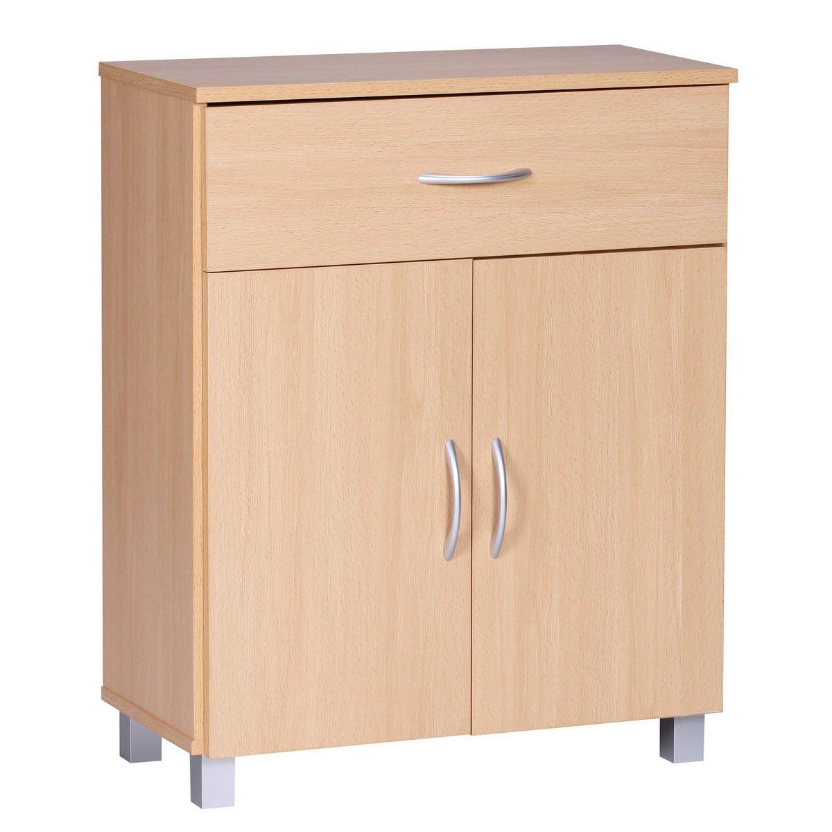 Schuhschrank Buchefarben B: 60cm - Buchefarben/Grau, Design, Holzwerkstoff (60/75/30cm) - MID.YOU