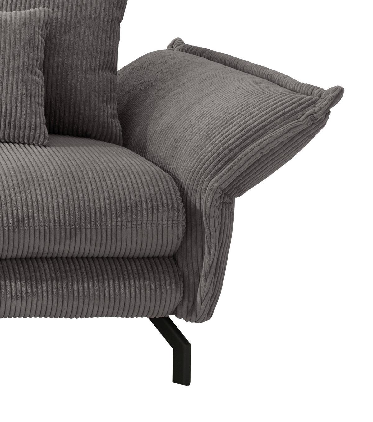 Ecksofa Lava Grau S: 180/255 cm - Schwarz/Grau, MODERN, Textil (180/255cm) - Livetastic