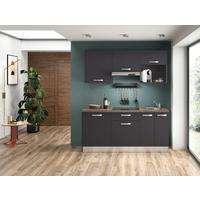 Küchenzeile All In Mit Kühlschrank 180 cm Anthrazit - LIFESTYLE (180cm) - MID.YOU