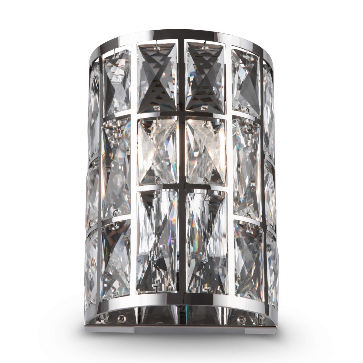 Wandleuchte Gelid - Chromfarben/Transparent, Trend, Glas/Metall (14.7/10/21.2cm) - MAYTONI