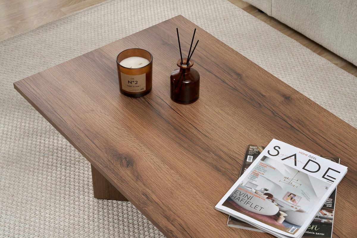 Couchtisch Sabin Walnussfarben B: 119cm - Walnussfarben, Design, Holzwerkstoff (119/40/60cm) - MID.YOU