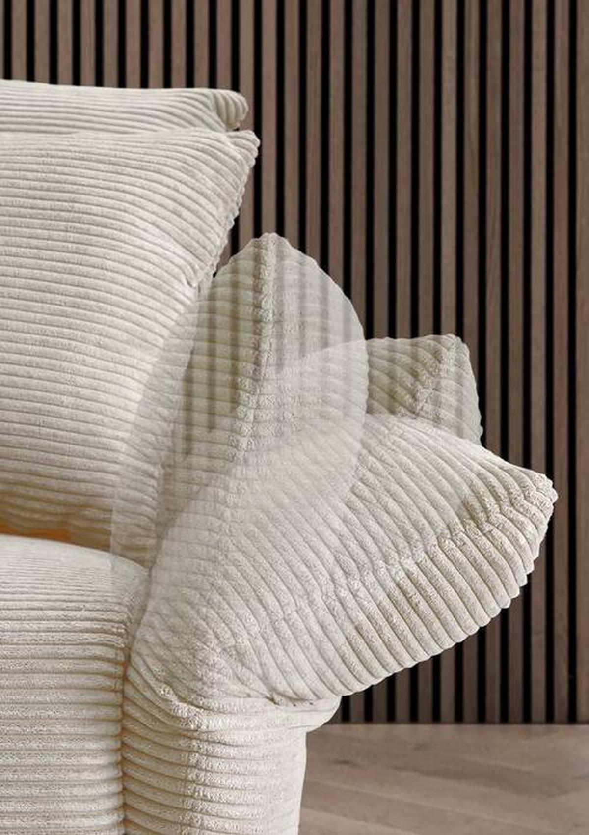 Ecksofa Vanilla Beige S: 178/264-302 cm - Beige/Schwarz, Design, Textil (178/264-302cm) - Livetastic