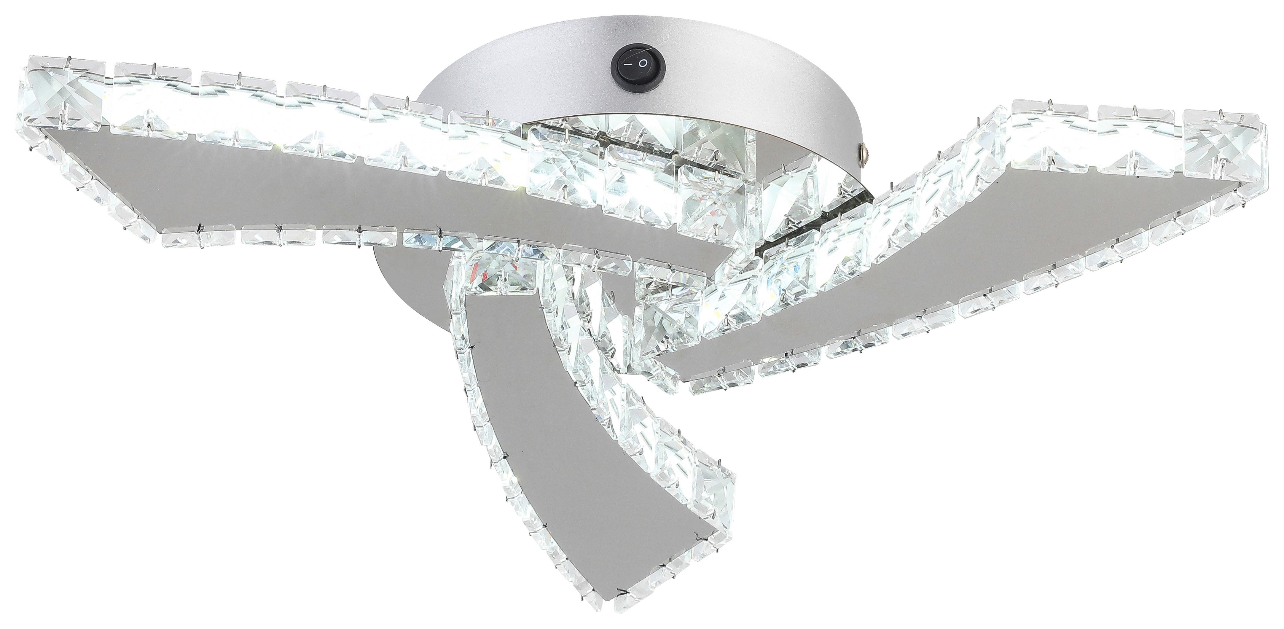 Led Mennyezeti Lámpa Melia - krómszínű/áttetsző, Modern, műanyag/fém (41,2/6,5cm) - Luca Bessoni