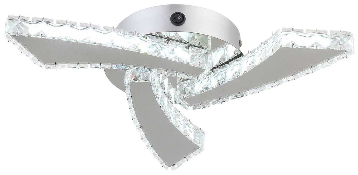 Led Mennyezeti Lámpa Melia - ezüst/króm, Modern, műanyag/fém (41,2/6,5cm) - Luca Bessoni
