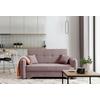 3-Sitzer-Sofa Mit Schlaffunktion Laine Rosa - Silberfarben/Rosa, Design, Textil (155/105/75cm) - MID.YOU