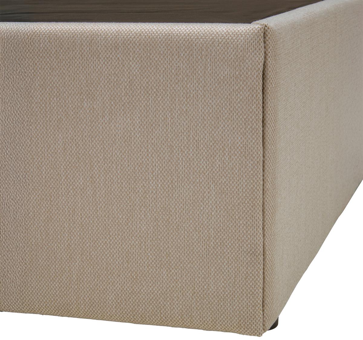 Boxbett Mit Topper 90x200 Cm Anton, Beige - Beige, KONVENTIONELL, Holz/Textil (90/200cm) - P & B