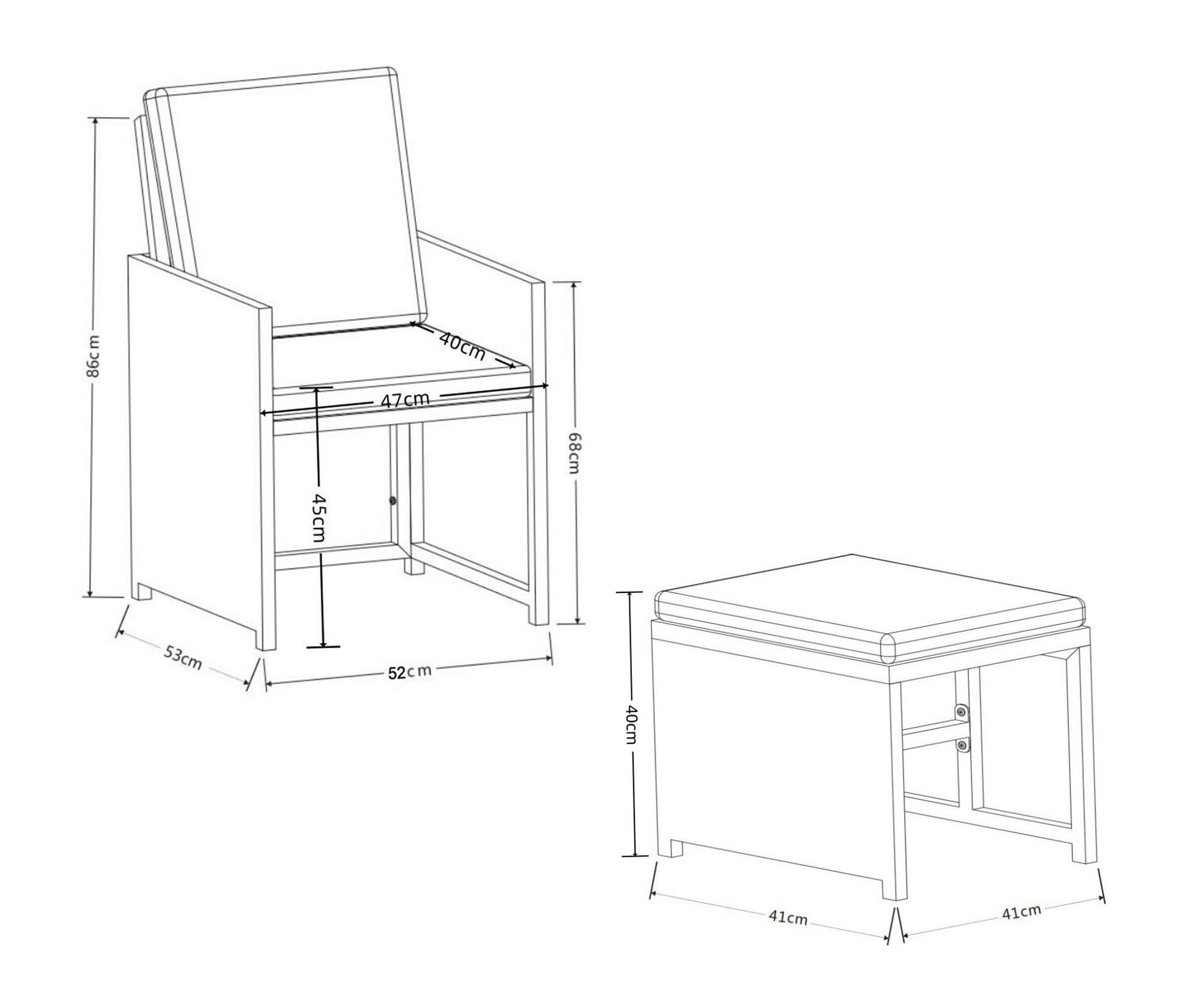Gartenmöbel Set 9-tlg. Raloso Metall/kunststoff/glas +kissen - Creme/Braun, MODERN, Glas/Kunststoff - Gardenson