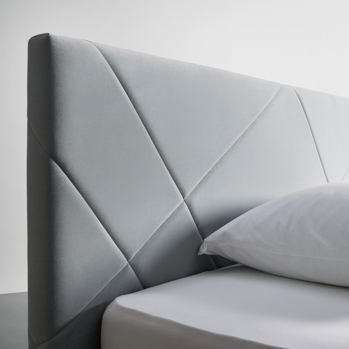 Čalouněná postel ELENA - šedá/černá, Moderní, kov/dřevo (180/200cm) - Bessagi Home