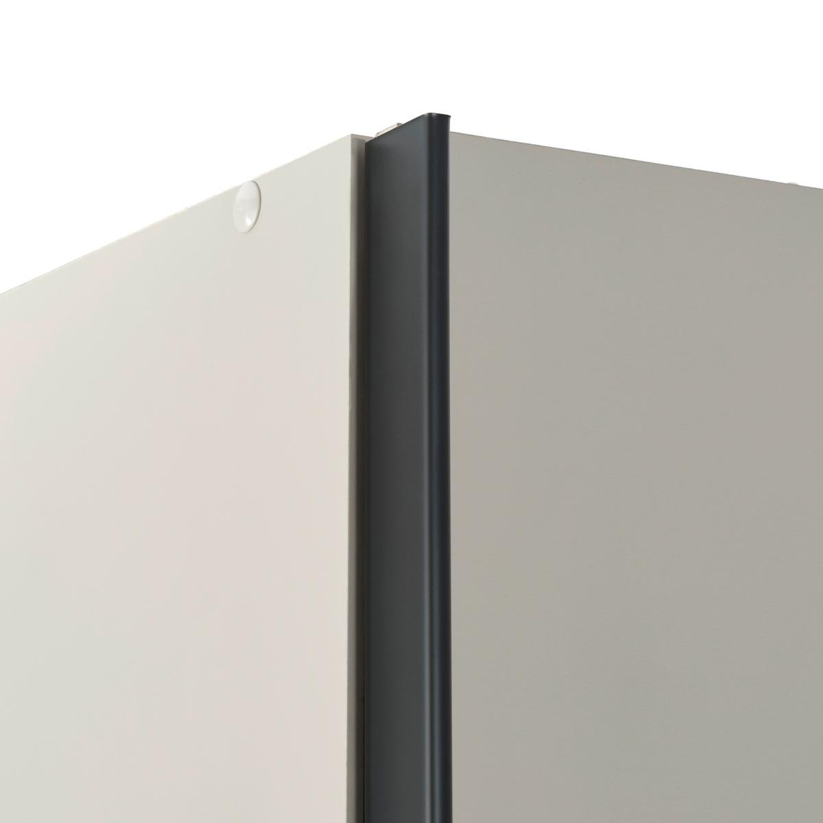 Schwebetürenschrank B: 180 cm Saharagrau/Grafit, O. Spiegel - Graphitfarben/Grau, Trend, Holzwerkstoff (180/198/65cm)