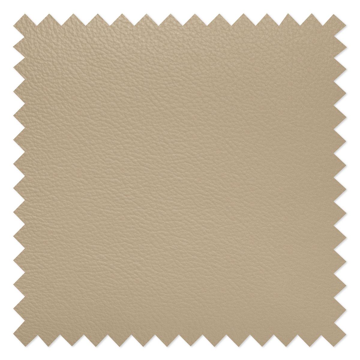 Ecksofa Aspen Lederlook Beige 208x245 Cm - Chromfarben/Beige, Design, Leder/Textil (208/245cm) - Livetastic