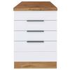 Kochfeldumbauschrank Florenz B: 60 cm für Kochfeld - Eiche Wotan/Weiß, Design, Holzwerkstoff (60/86/60cm) - Held