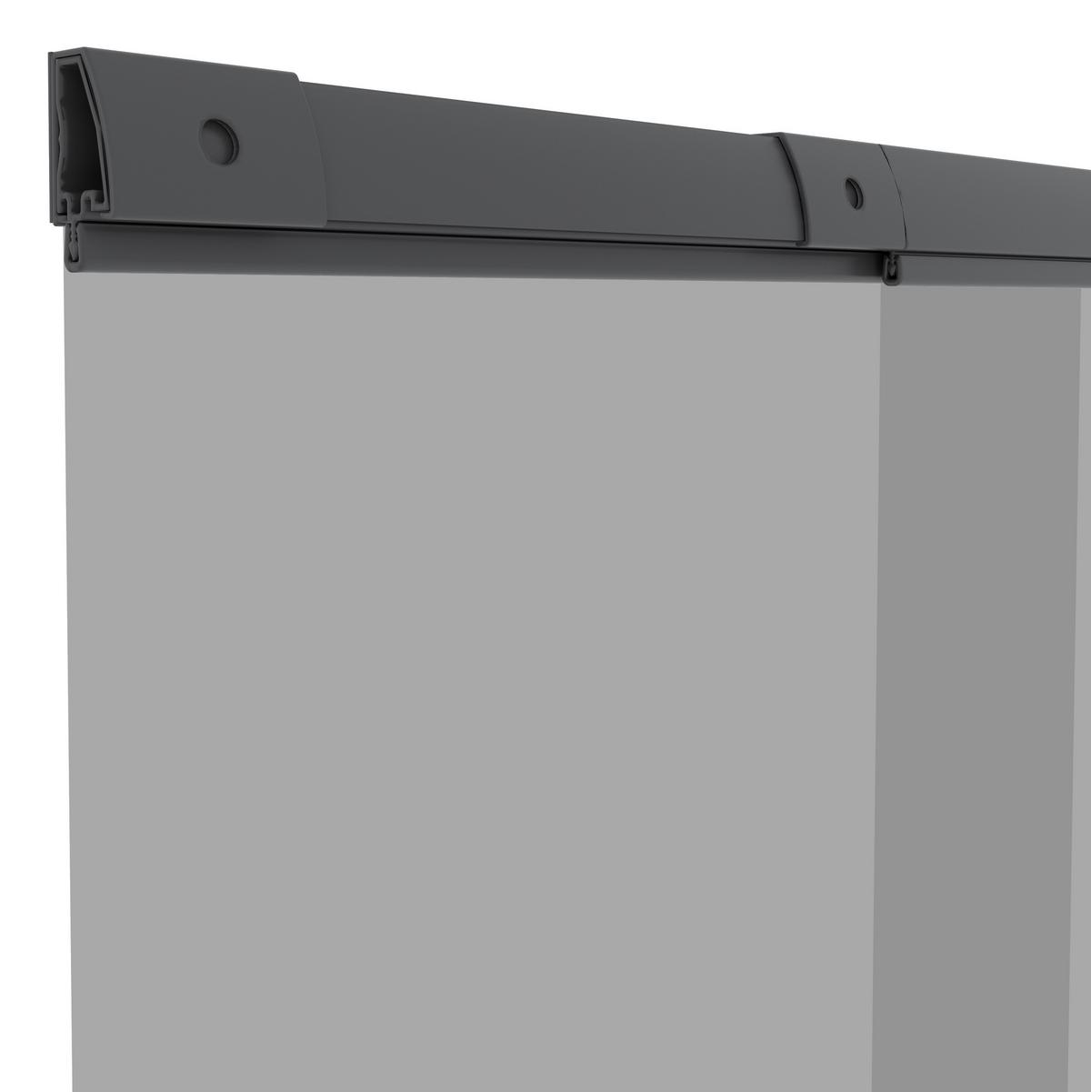 Fliegengitter Tür 120x250 Cm Anthrazit, Abnehmbar - Anthrazit, Basics, Kunststoff (120/250cm)