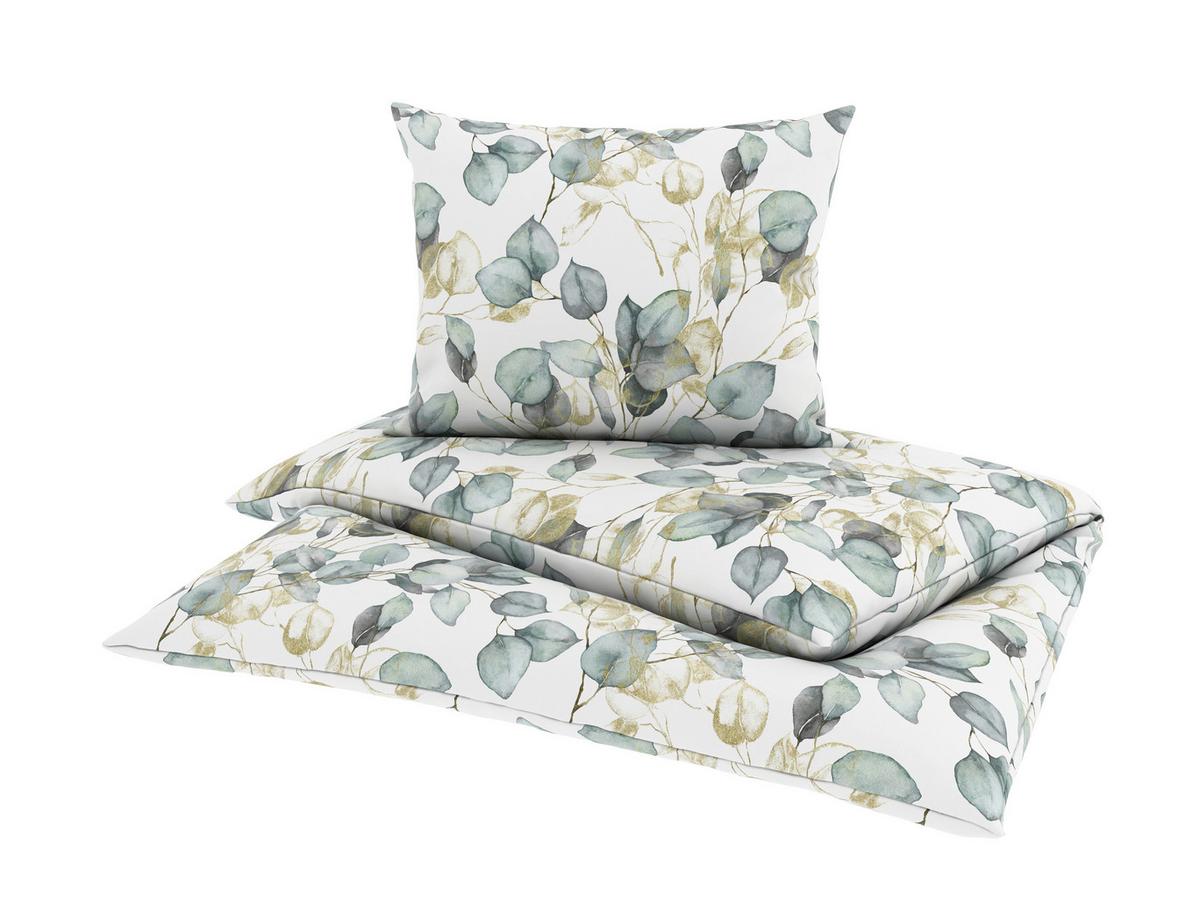 Bettwäsche Natalia - Türkis/Braun, ROMANTIK / LANDHAUS, Textil - James Wood