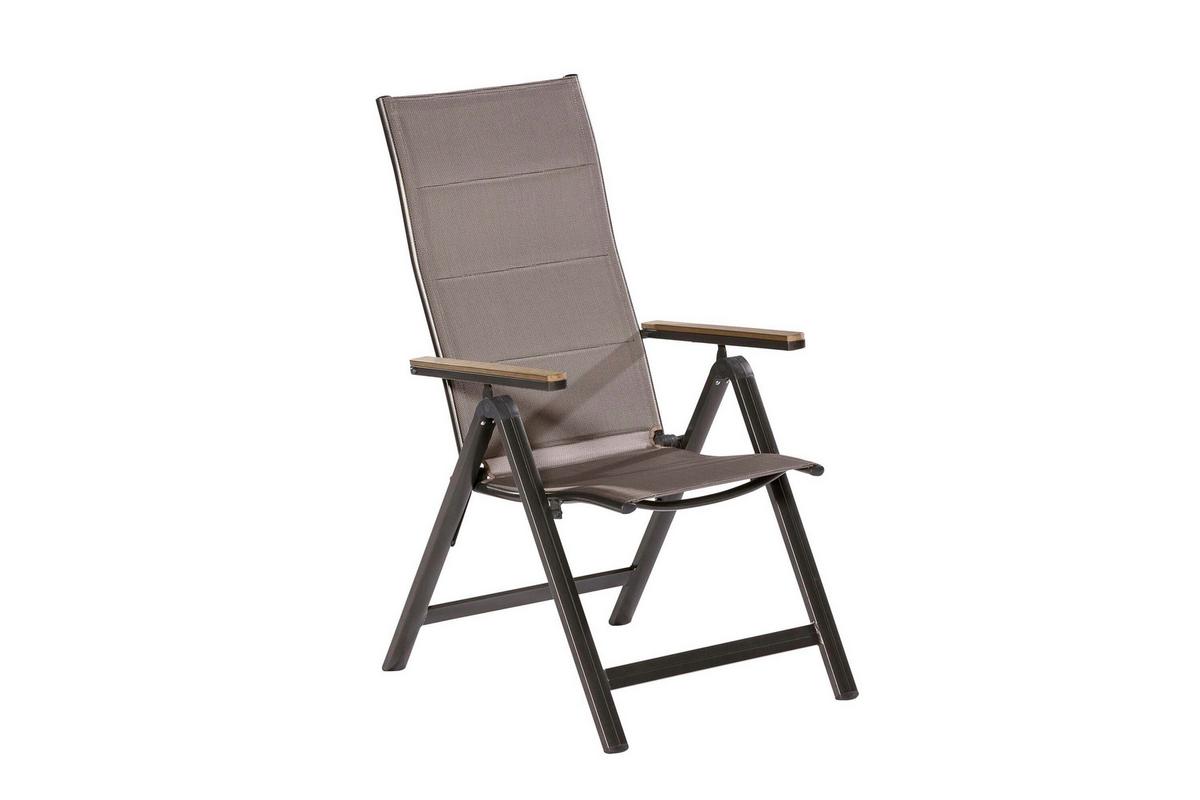 Gartentischgruppe Trivero 7 -Teilig. Braun/Graphitfarben - Graphitfarben/Braun, KONVENTIONELL, Glas/Kunststoff - Gardenson