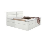 Boxspringbett mit Topper + Bettkasten 180x200cm Mercura - Weiß, MODERN, Holzwerkstoff/Textil (180/200cm) - MID.YOU