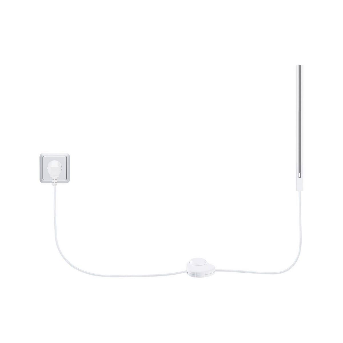 Schinenensystem-Einspeiser 95659 Urail Einsp./Schalter Sw - Weiß, Basics, Kunststoff (200/1,8/1,8cm) - Paulmann