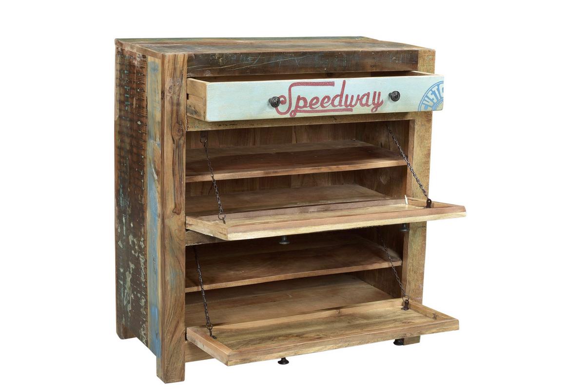 SCHUHSCHRANK Multicolor/Naturfarben B: 85cm - Multicolor/Naturfarben, Design, Holz (85/90/40cm) - MID.YOU
