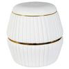 Hocker Doric 235 Weiß/goldfarben D: 51,5 Cm - Goldfarben/Weiß, Design, Textil (51,5/53cm) - Kayoom