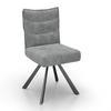 Otoční židle FINA šedá - šedá/tmavě šedá, Moderní, kov/dřevo (49/91/64cm) - Bessagi Home
