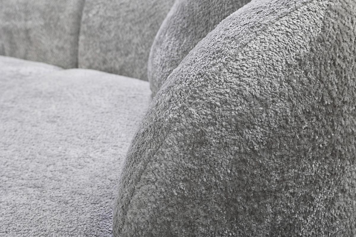 Ecksofa Flick Hellgrau/schwarz, 143 Cm - Hellgrau/Schwarz, Design, Textil (143/264cm) - MID.YOU