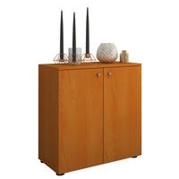 Dvoudveřová komoda Vandol Mini dekor buk - černá/barvy stříbra, Basics, kompozitní dřevo/plast (70/74/40cm) - Livetastic