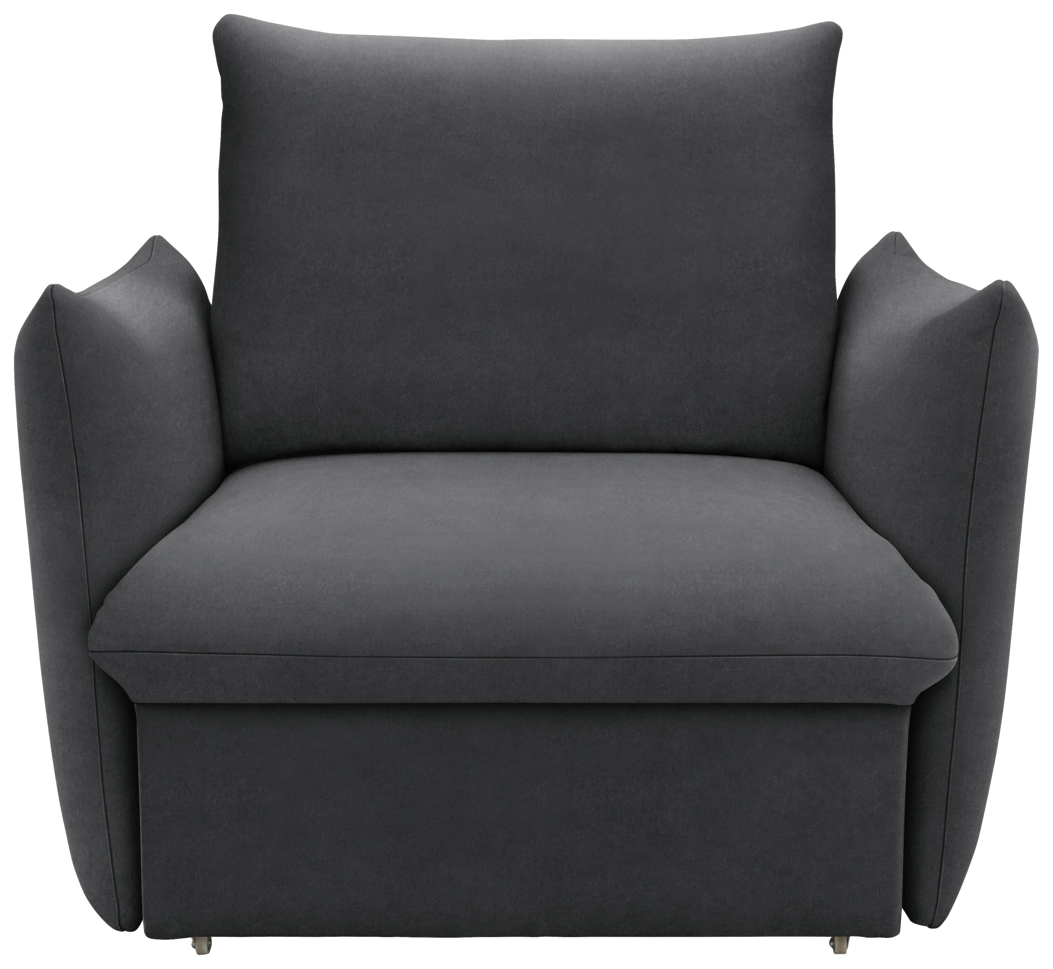 Sessel Looks Dunkelgrau B: 120 cm - Dunkelgrau/Schwarz, Design, Textil (120/100/97cm) - LOOKS by W.Joop