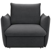 Sessel Looks Dunkelgrau B: 120 cm - Dunkelgrau/Schwarz, Design, Textil (120/100/97cm) - LOOKS by W.Joop