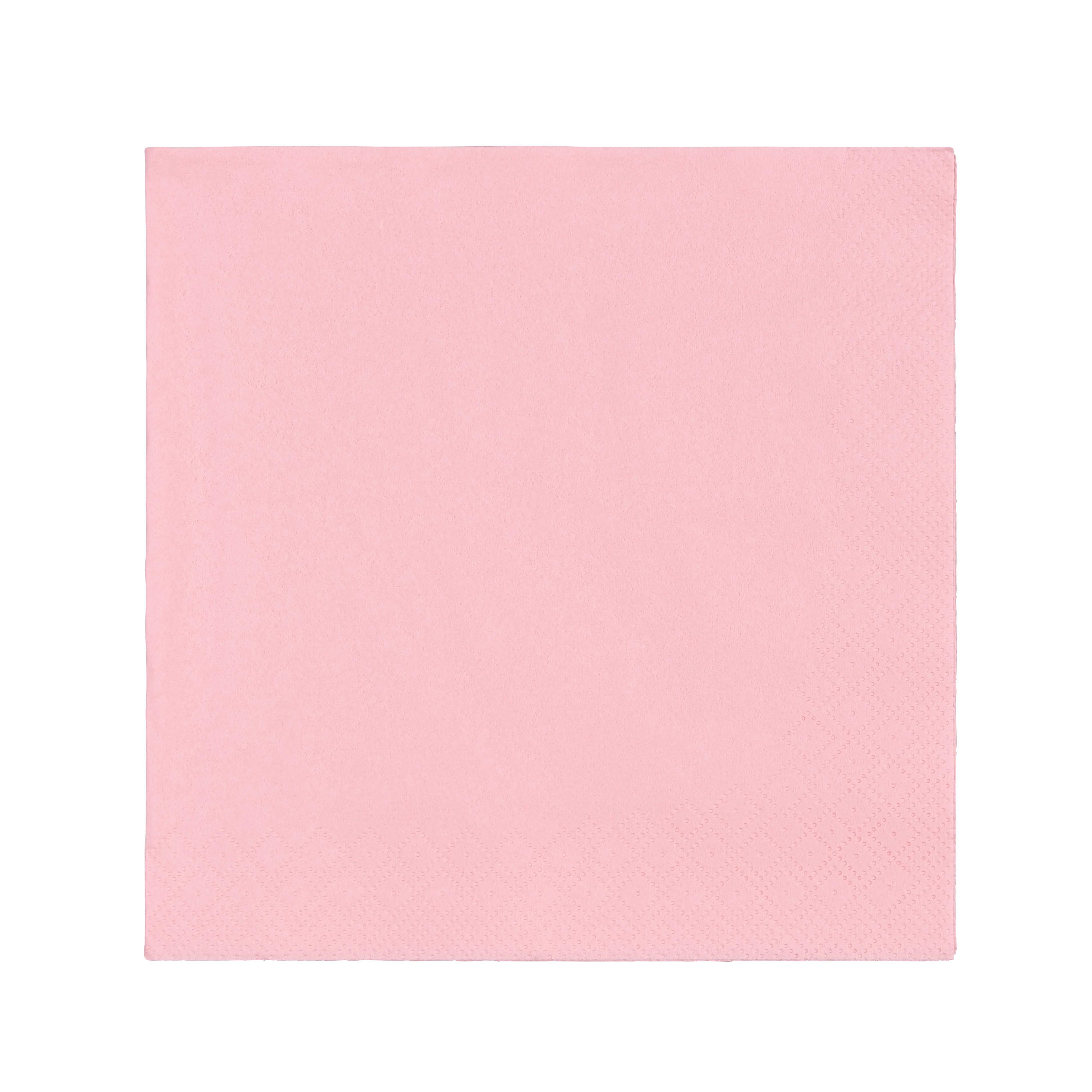 Serviette Lavenia Einfarbig Pink 50 Stk., 33x33 cm - Pink, MODERN, Papier (33/33cm) - Luca Bessoni