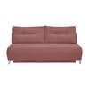 Schlafsofa Ari Rot Koralle Cord, B: 198 cm - Chromfarben/Koralle, MODERN, Textil (198/90/100cm) - Livetastic