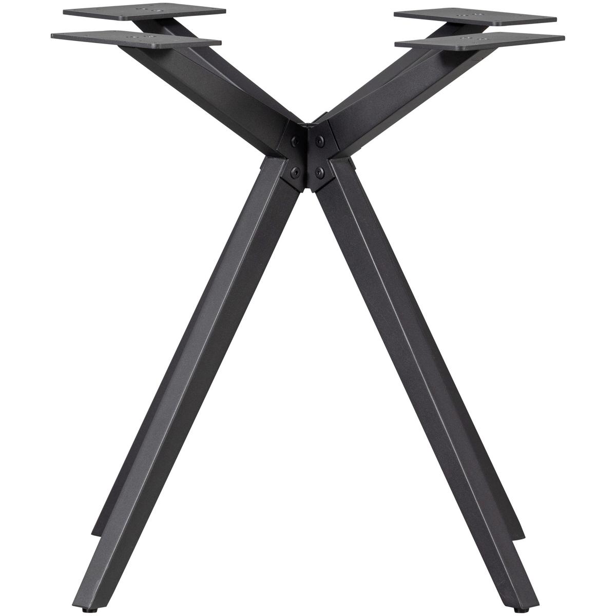 TISCHGESTELL Tablo Schwarz B: 80cm - Schwarz, MODERN, Metall (80/72/80cm) - Livetastic