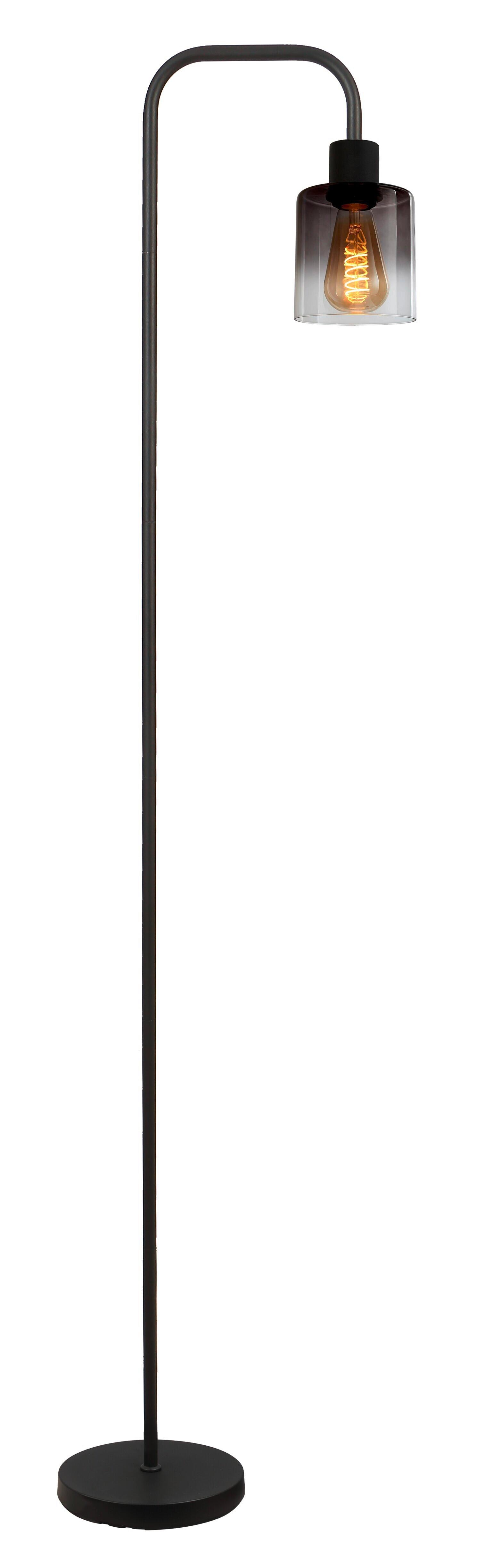 STOJACÍ LAMPA ESTELLE - černá, Moderní, kov/sklo (38,5/22/160,5cm) - Mömax