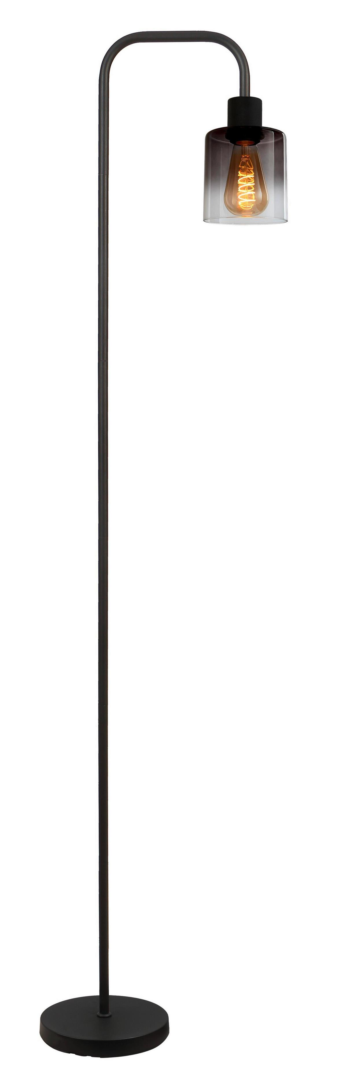 STOJACÍ LAMPA ESTELLE - černá, Moderní, kov/sklo (38,5/22/160,5cm) - Mömax
