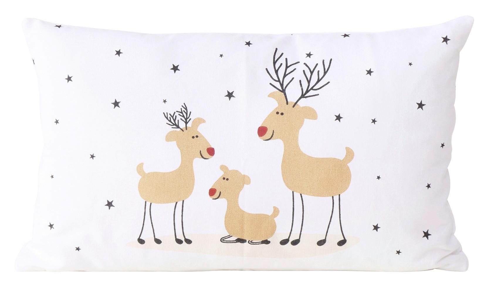DEKORAČNÝ VANKÚŠ TIMBA - biela, textil (50/30cm) - Mömax