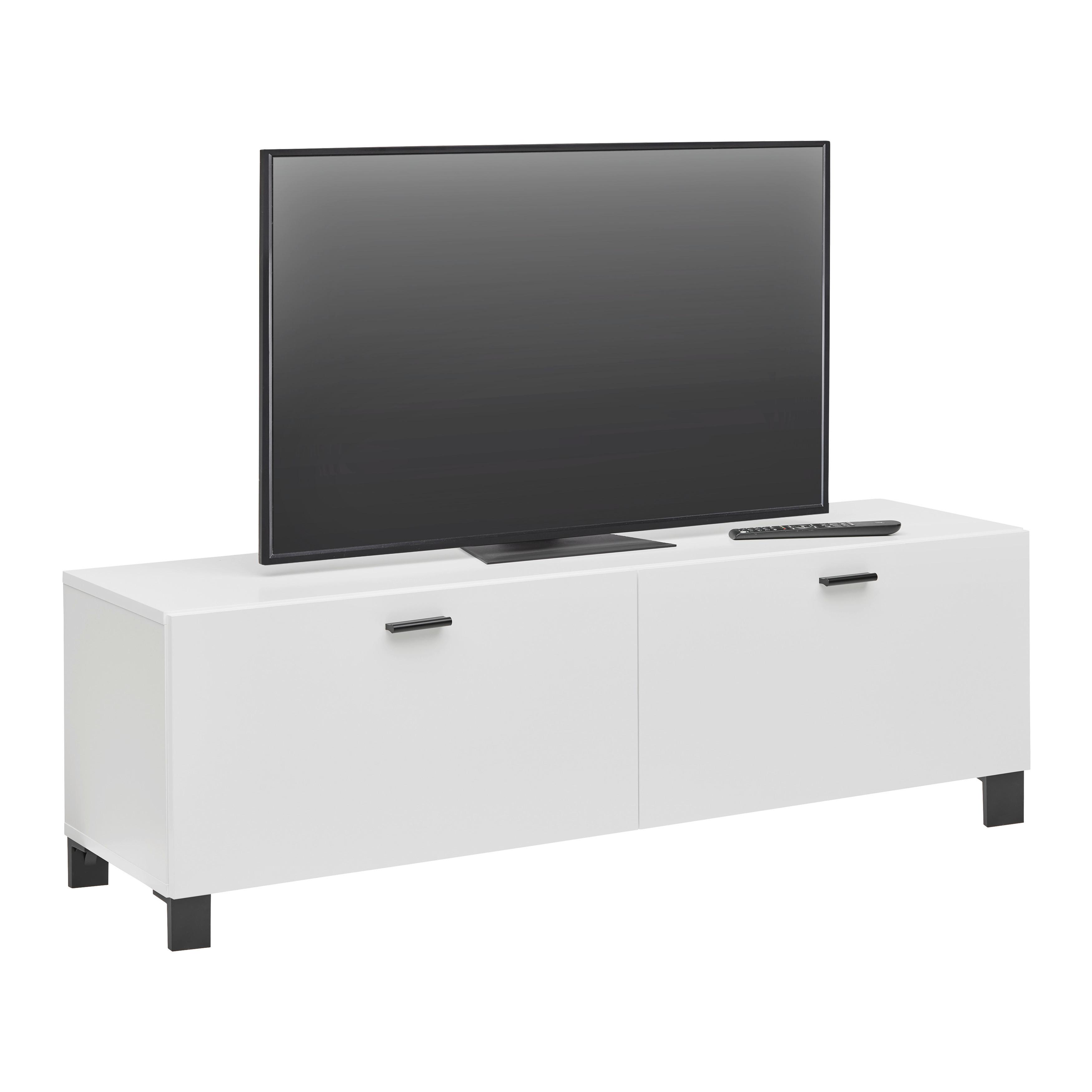 KOMODA POD TELEVIZI LUGO - černá, Moderní, kompozitní dřevo/plast (135/43,2/36cm) - Mömax