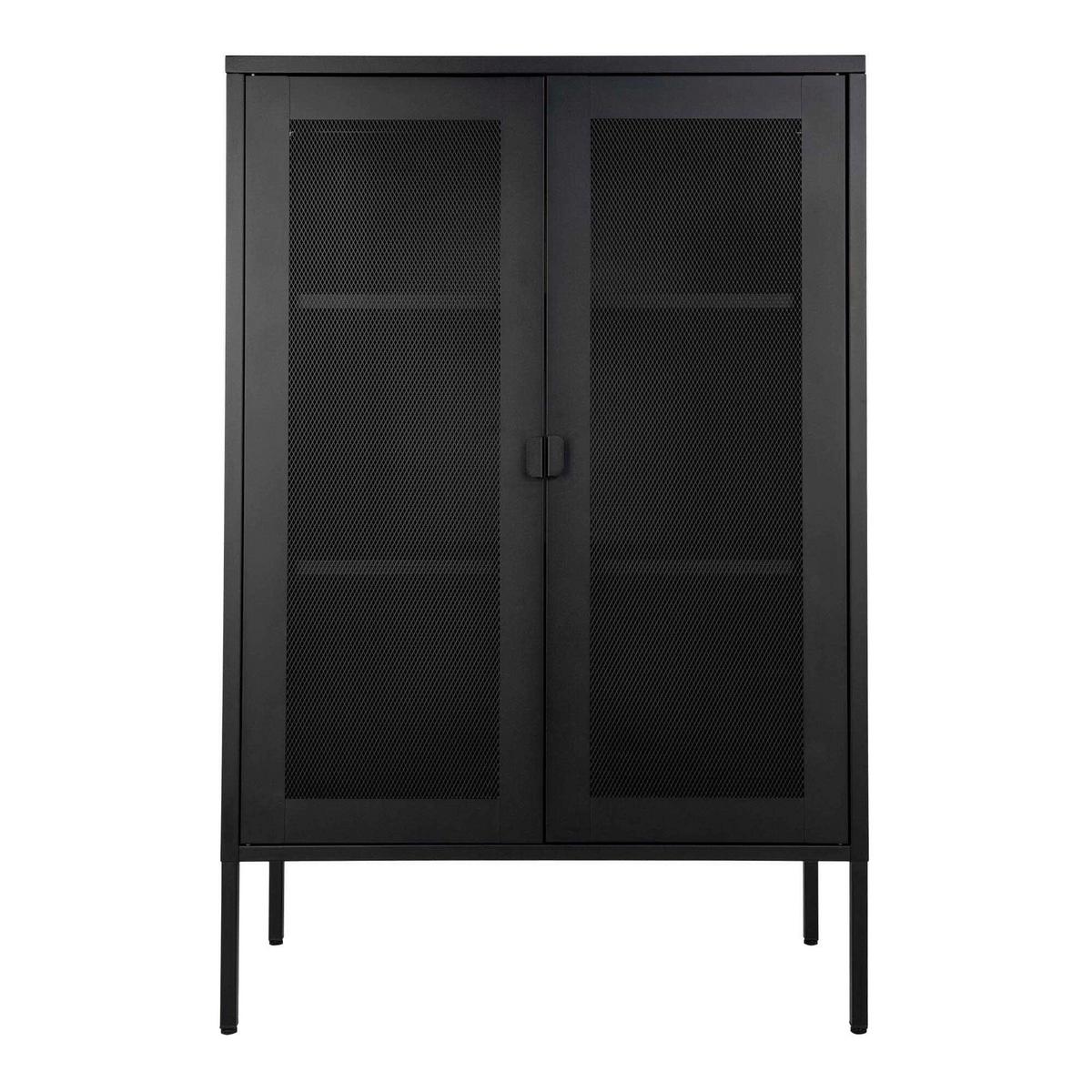 GARDEROBENSCHRANK Melbourne Schwarz, B: 80cm - Schwarz, Design, Metall (80/120/40cm) - MID.YOU