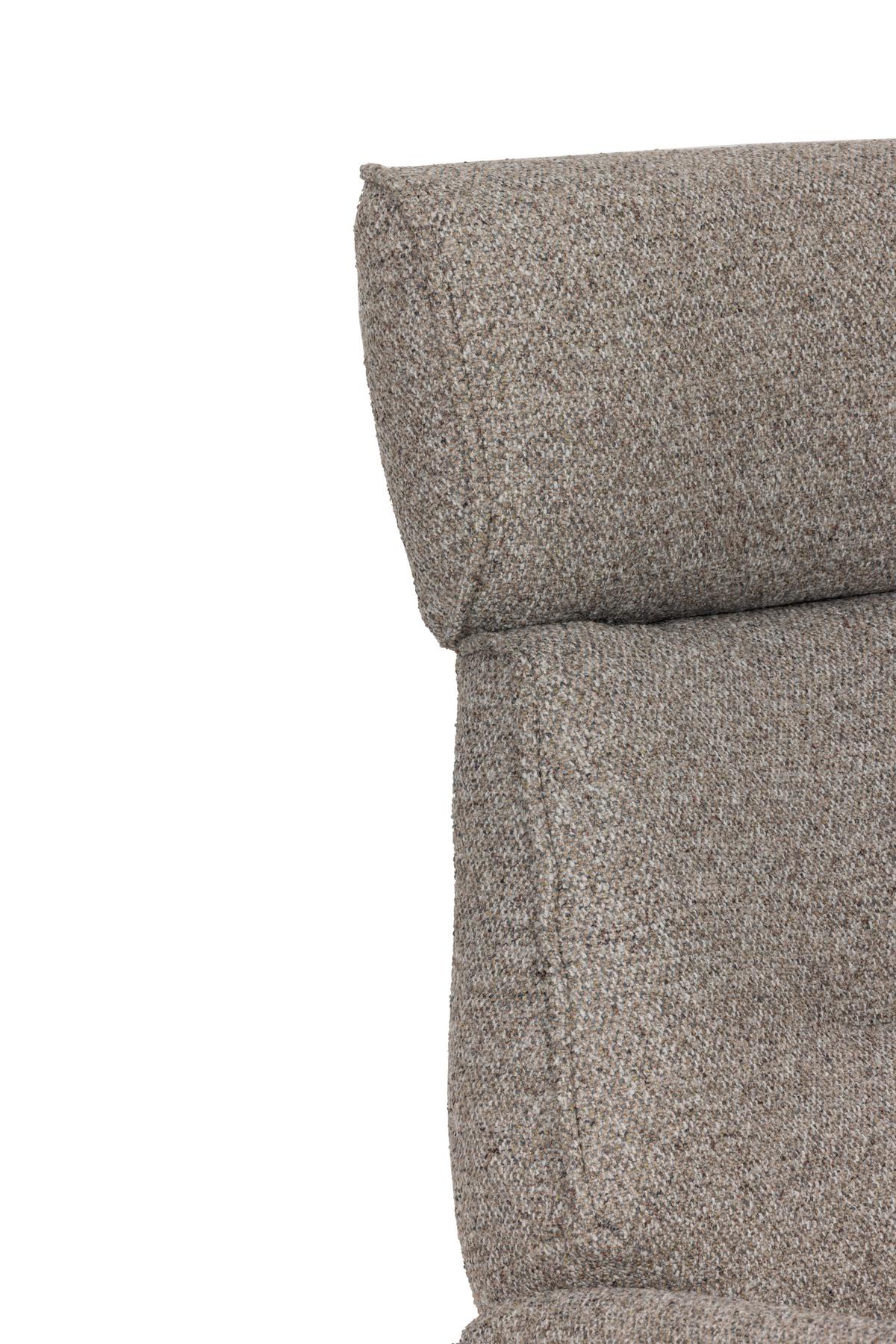 Relaxsesselset Mellow Taupe B: 77 cm - Taupe/Schwarz, Design, Holz/Textil (77/108/81cm) - Livetastic