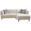 Ecksofa Lou Creme/Schwarz, 247 cm - Creme/Schwarz, Design, Textil (247/158cm) - MID.YOU
