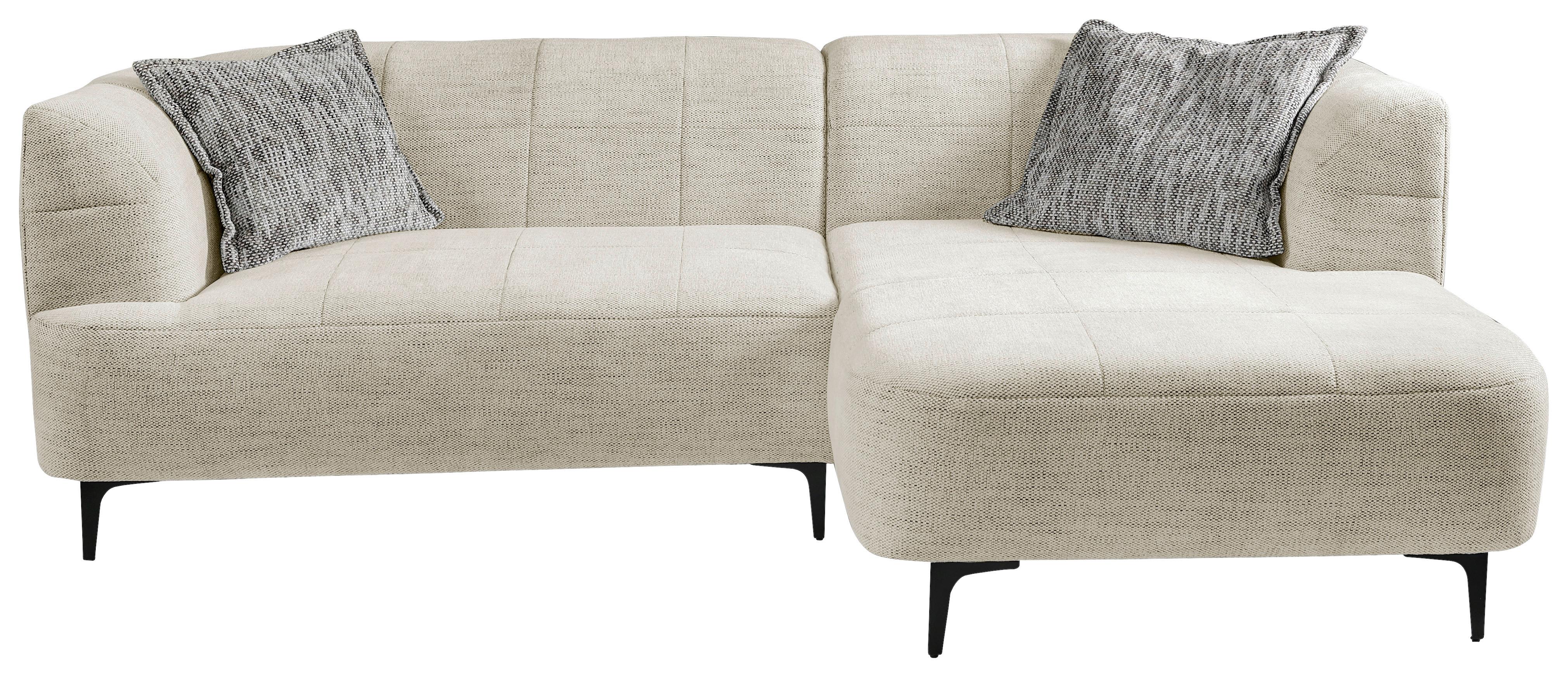Ecksofa Lou Creme/schwarz, 247 Cm