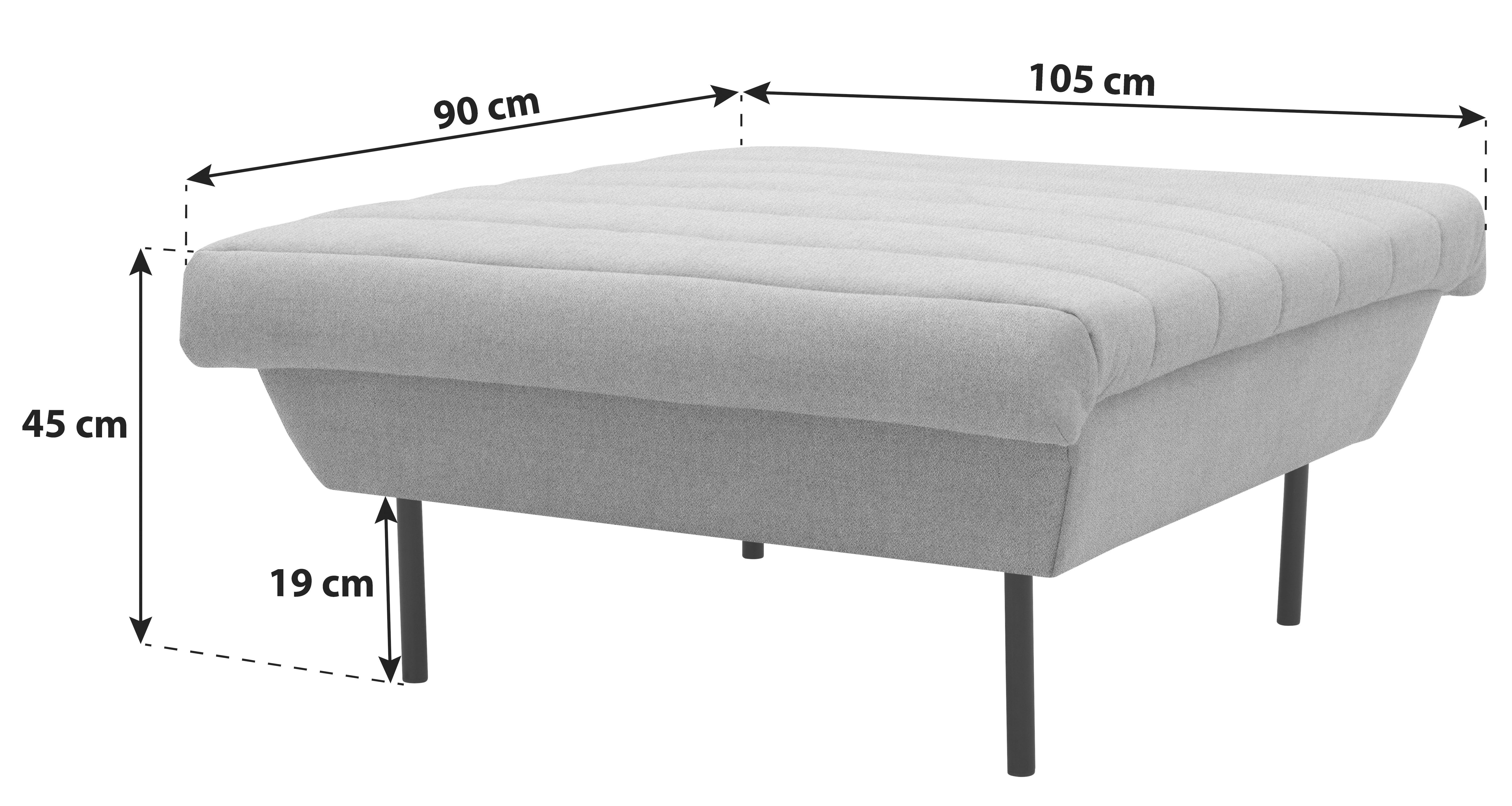 Hocker Looks Ix - Schwarz/Grün, Design, Textil (90/45/105cm) - LOOKS by W.Joop